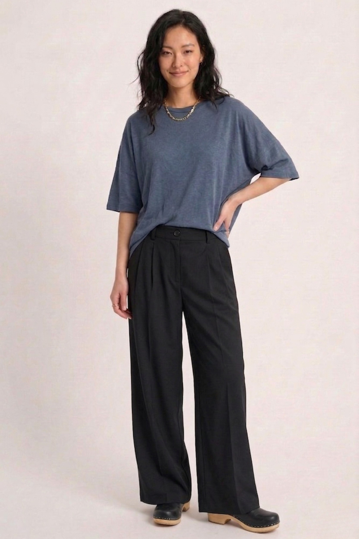 חולצת סקיי אפור פלדה