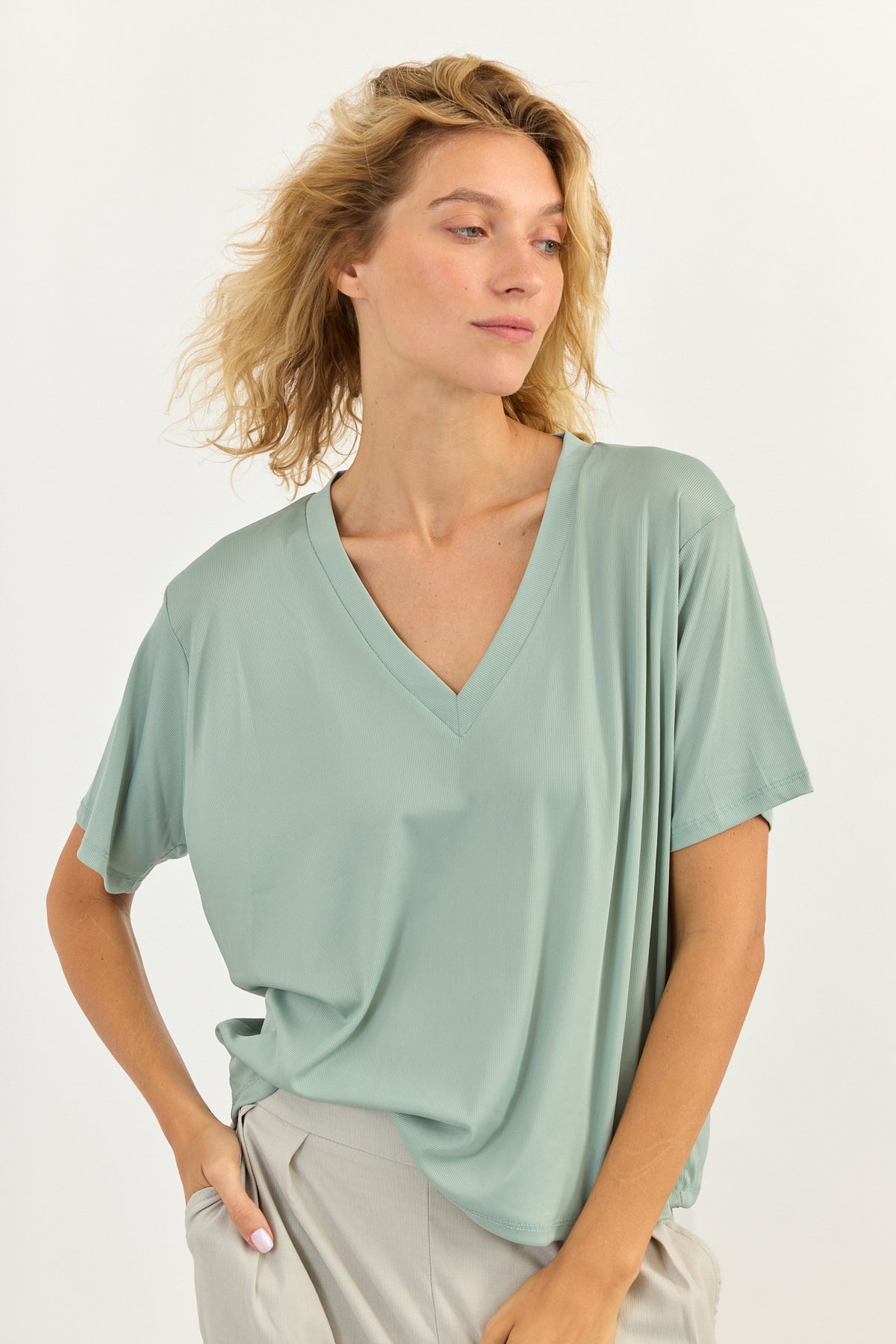 חולצת אלה ריב מנטה